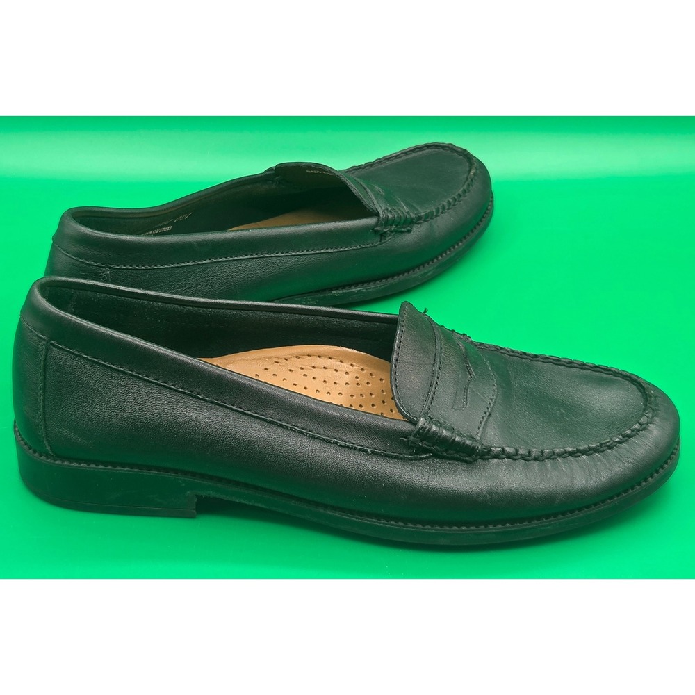 GH Bass & Co Womens Black Leather Penny Loafers Size 10 M Esther Whitney